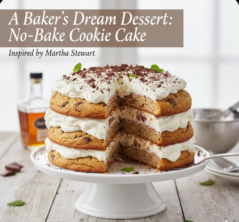 Easy No-Bake Cookie Cake Recipe (Martha Stewart Inspired)